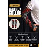 SWANKYSOCKS 2 Adet Giyilebilir Kolluk Parmak Geçirmeli Unisex Sporcu Motorcu Kolluğu