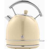Swann Retro Elektrikli Su Isıtıcısı, 1,8 Litre, 2200 W, Otomatik Kapanma ve Strix Controller - Bej