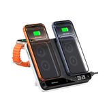 SwanScout 710A Dual Telefon Şarj İstasyonu iPhone 16/15/14/13/12/11 için, Apple Watch 10/9/8/7/6/5/4/3/2/SE 2 ve AirPods 4 için Kablosuz Şarj Aleti