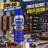 Swanson Sw-60 Çok Amaçlı Yağlayıcı Sprey Pas Sökücü Temizleyici Korozyon Önleyici Profesyonel Bakım Spreyi - 200 ml