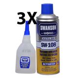 Swanson Works Hızlı Yapıştırıcı 250 ML 3 Adet