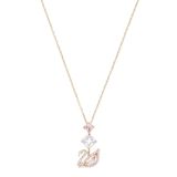 Swarovski 5473024 Dazzling Swan Y Czmo Ros Swarovski Kolye