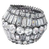 Swarovski 5598341 Hyperbola:Rıng L Rows Whıte/Rhs 55 Swarovski Yüzük