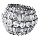 Swarovski 5610393 Hyperbola:Rıng L Rows Whıte/Rhs 52 Swarovski Yüzük