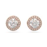 Swarovski 5636275 Constella Stud Pave Beyaz Pembe Altın Rengi Kaplama Küpe