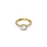 Swarovski 5638530 55 Constella Round Pave Princess Cut Beyaz Sarı Altın Rengi Kaplama Yüzük
