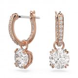 Swarovski 5639975 Constella Drop Beyaz Pembe Altın Rengi Kaplama Küpe