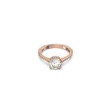 Swarovski 5642645 58 Constella Round Pave Princess Cut Beyaz Pembe Altın Rengi Kaplama Yüzük