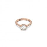 Swarovski 5642646 60 Constella Round Pave Princess Cut Beyaz Pembe Altın Rengi Kaplama Yüzük