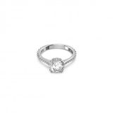 Swarovski 5645254 60 Constella Round Pave Princess Cut Beyaz Rodyum Kaplama Yüzük