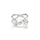 Swarovski 5714375 Matrix Ring Pearl Open White-Rhs 50 Yüzük