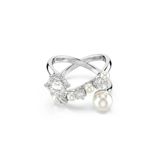 Swarovski 5714377 Matrix Ring Pearl Open White-Rhs 52 Yüzük