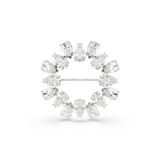 Swarovski 5714646 Matrix Brooch Pear White-Rhs Broş