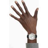 Swarovski 5728378 Dextera Tachymetre Watch, Swiss Made, Leather Strap, Silver Tone, Stainless Steel - Metal