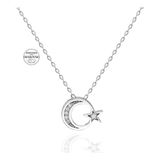 Swarovski Ayyıldız 925 Ayar Gümüş Kolye