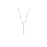 Swarovski Constella Y-Kolye, Kristal inci, Yuvarlak kesimler, Beyaz, Rodyum kaplama