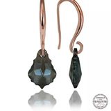 Swarovski Crystal Taşlı Harem Altın Gümüş Yeşil Taşlı Damla Sallantılı Kadın Küpe