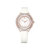 Swarovski Crystalline Aura Beyaz Deri Kadın Kol Saati