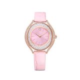Swarovski Crystalline Aura Pembe Deri Kadın Kol Saati