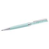 Swarovski Crystalline tükenmez kalem, açık yeşil, krom kaplama kalem, asil Swarovski kristalleri ile