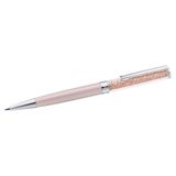 Swarovski Crystalline tükenmez kalem, pembe renkli, krom kaplama kalem, asil Swarovski kristalleri ile