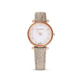 Swarovski Crystalline Wonder Ls Bei Cry Pro Bej Deri Kadın Kol Saati
