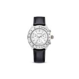Swarovski Dextera tachymetre Saat, İsviçre Üretimi, Deri kayış, Gümüş Rengi, Paslanmaz çelik