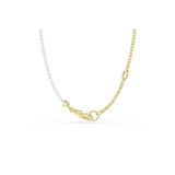 Swarovski Idyllia Kolye, Kristal inci, Beyaz, Altın rengi kaplama