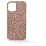 Swarovski iPhone 12 mini için High akıllı telefon koruyucu kılıf, pembe renkli cep telefonu kılıfı, parlak Swarovski kristalleri ile