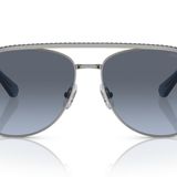 Swarovski Kadın Sk7005 Aviator Güneş Gözlüğü, Gunmetal/Mavi Gradyan Gri, 61 mm