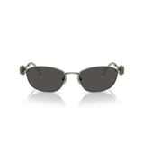 Swarovski Kadın Sk7010 Oval Güneş Gözlüğü, Gunmetal/Koyu Gri, 59 mm