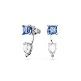Swarovski Mesmera küpe gömlekleri, Karışık kesim, Çıkarılabilir, Mavi, Rodyum kaplama