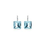 Swarovski Millenia damla küpeler, Kare kesim, Mavi, Rodyum kaplama
