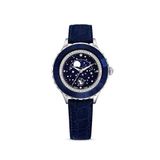Swarovski Octea Moon Ls Blue Blue Sts Lacivert Deri Kadın Kol Saati
