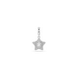 Swarovski Sublima Charm, Yuvarlak kesim, Yıldız, Beyaz, Rodyum kaplama