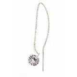 Swarovski Taşlı 925 Ayar Gümüş Zincir Tek Küpe