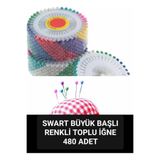 Swart Büyük başlı toplu iğne 480 adet Türban&Şal için pratik sabitleyici