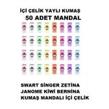 Swart Dikiş Makine Çarşısı Singer Zetina Bındallı Janome 50 Adet Renkli Kumaş Mandalları