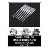 Swart SANAYİ BROTHER KİNGTEX TYPİCAL SİRUBA OVERLOK MAKİNE İĞNESİ 14/90 NUMARA 10 ADET