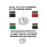 Swart Singer Beko Zetina Janome Bindallı Moonstar Bernina 12-14-16-18 NO İĞNE SETİ ve 10 Adet geniş masura