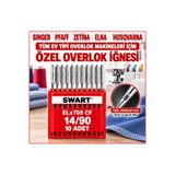 Swart SİNGER PFAFF VE TÜM EV TİPİ OVERLOK MAKİNELERİ İÇİN 14/90 - 10 ADET OVERLOK MAKİNE İĞNESİ