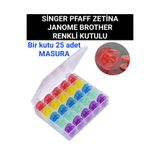 Swart Singer Pfaff zetina tüm ev tipi dikiş makinaları için 25 adet renkli kutulu masura