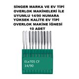 Swart SİNGER VE TÜM EV TİPİ OVERLOK MAKİNELERİ İÇİN 14/90 - 10 ADET OVERLOK MAKİNE İĞNESİ