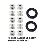 Swart Sınger Zetina Dikiş Makinesi Demir Masura Ve Masura Lastiği (10 Adet Masura Ve 2 Adet Lastik)