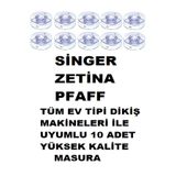 Swart SİNGER ZETİNA PFAFF JANOME BROTHER YÜKSEK KALİTE 10 ADET MASURA