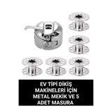 Swart Tüm ev tipi dikiş makinaları için uyumlu metal mekik ve 5 adet masura hediye