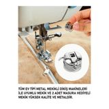 Swart Tüm Ev tipi zigzag ve düz dikiş makineleri için 1 adet metal mekik ve 2 adet metal masura hediye