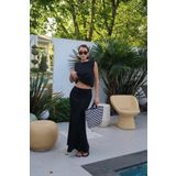 Swass Palma Summer Rebecca Maxi Keten Etek Siyah