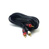 Swat Fkt98 2Rca 3 5Mm 3 Metre Stereo Kablo Gold
