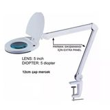 Swat Magnıfıer Büyüteç Hzb129. ,45 Ledlı Masaya Monte, Lambalı 5X Mercek